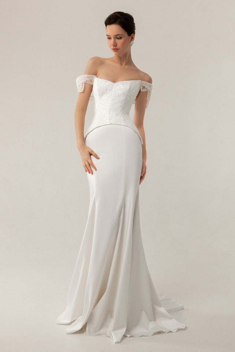 Весільна сукня Діва з корсетом та спідницею русалкою